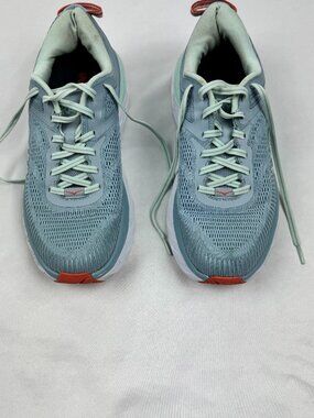 Hoka One One Bondi 7 Women Size 9.5 Blue Haze Comfort Athleisure Running Shoes